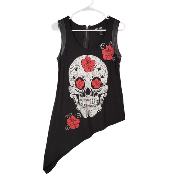 Lot of 3 Graphic Print Spring Summer Tank Tops Sugar Skull MTV O'Neal - Picture 11 of 15